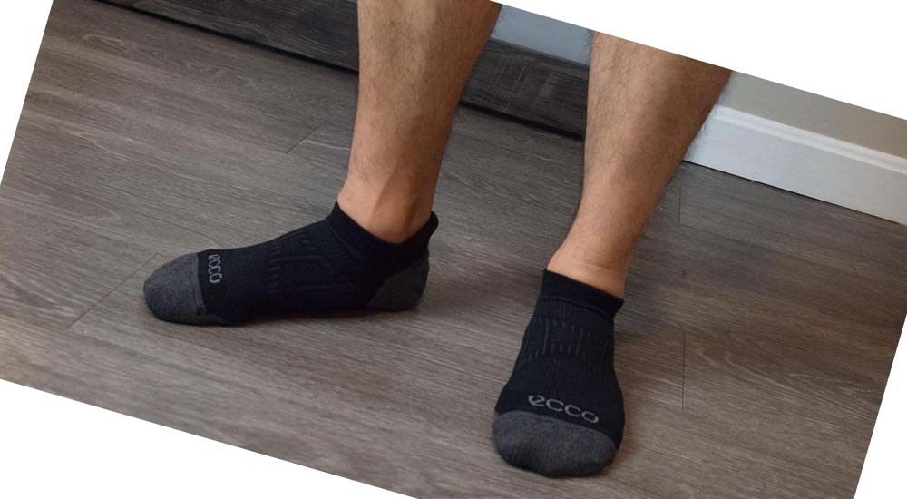 Men's Ecco Casual Low-Cut Socks Black | Canada 817WNB